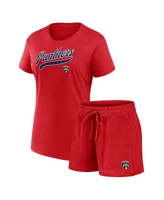 Fanatics Women's Florida Panthers Start to Finish Combo Pack T-Shirt Shorts