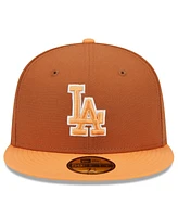 New Era Men's Brown/Orange Los Angeles Dodgers Spring Color Basic Two-Tone 59FIFTY Fitted Hat