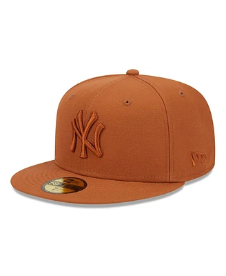 New Era Men's Brown York Yankees Spring Color 59FIFTY Fitted Hat