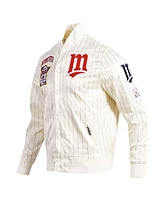 Pro Standard Men's Cream Minnesota Twins Cooperstown Collection Pinstripe Retro Classic Satin Full-Snap Jacket