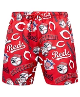 Pro Standard Men's Black Cincinnati Reds Toss Logo Woven Shorts