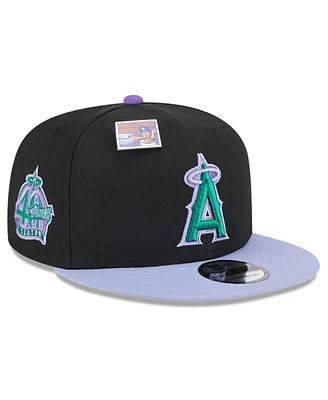 New Era Men's Black/Purple Los Angeles Angels Grape Big League Chew Flavor Pack 9FIFTY Snapback Hat