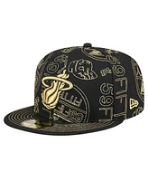 New Era Men's Miami Heat 59FIFTY Day Allover Print Stencil Fitted Hat