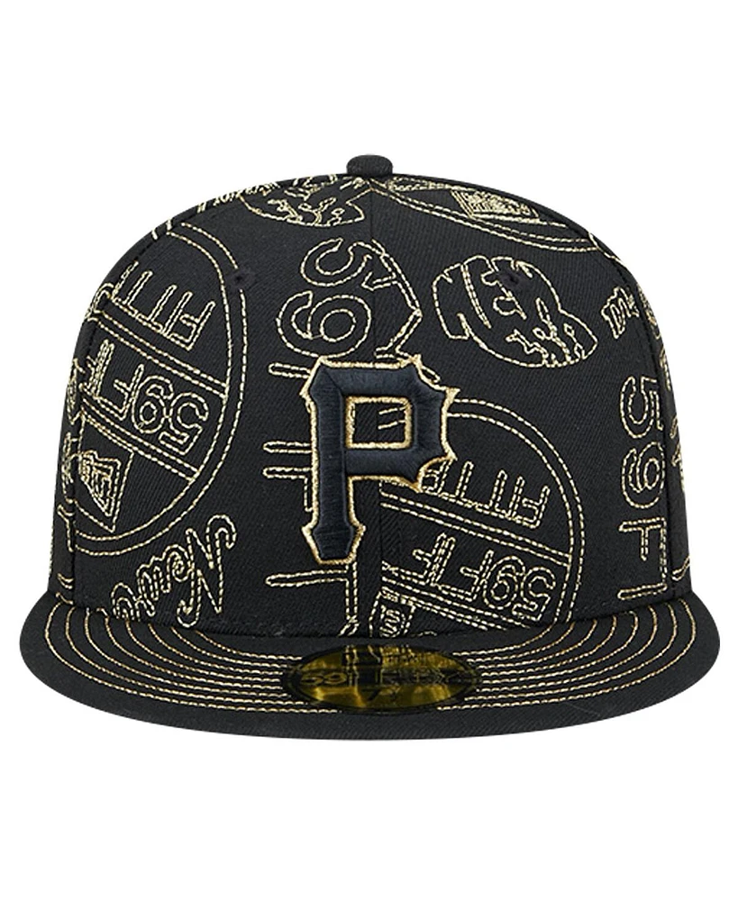 New Era Men's Pittsburgh Pirates 59FIFTY Day Allover Fitted Hat