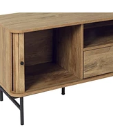 Amber & Emily Tv Stand with Sliding Doors for TVs up to 75"