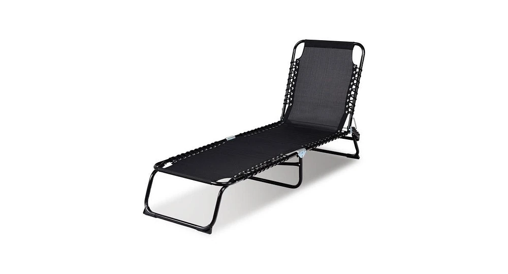 Slickblue Foldable Camping Patio Chaise Lounge Chair