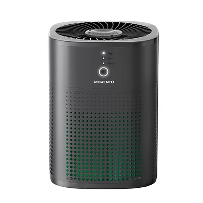 Morento Air Purifiers for Bedroom, Room Purifier Hepa Filter Smoke, Allergies, Pet Dander, Small with Sleep Mode, HY1800,Black an