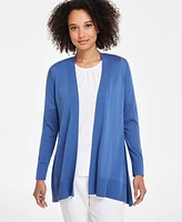 Kasper Women's Open-Front Long Cardigan