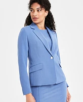 Kasper Petite Notched-Collar One-Button Blazer