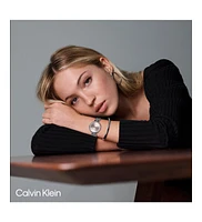 Calvin Klein Women's Gleam Silver-Tone Stainless Steel Bracelet Watch 32mm