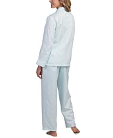 Miss Elaine Petite 2-Pc. Notched-Collar Pajamas Set