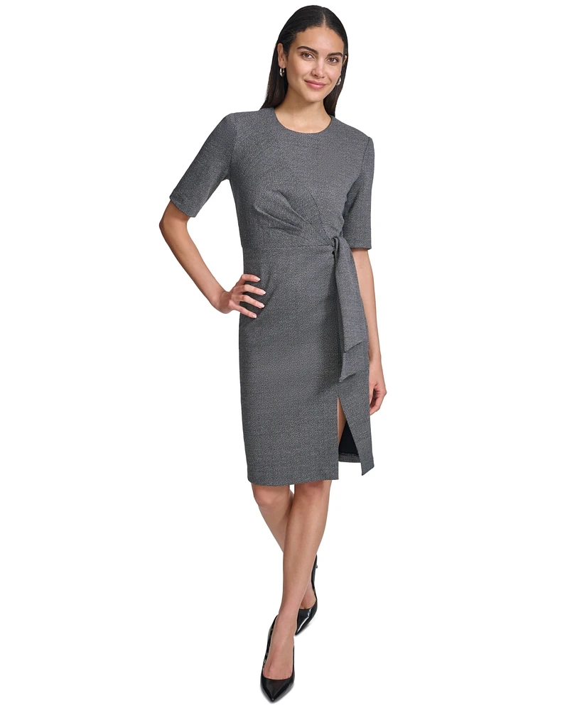 Calvin Klein Women's Tie-Front Sheath Dress