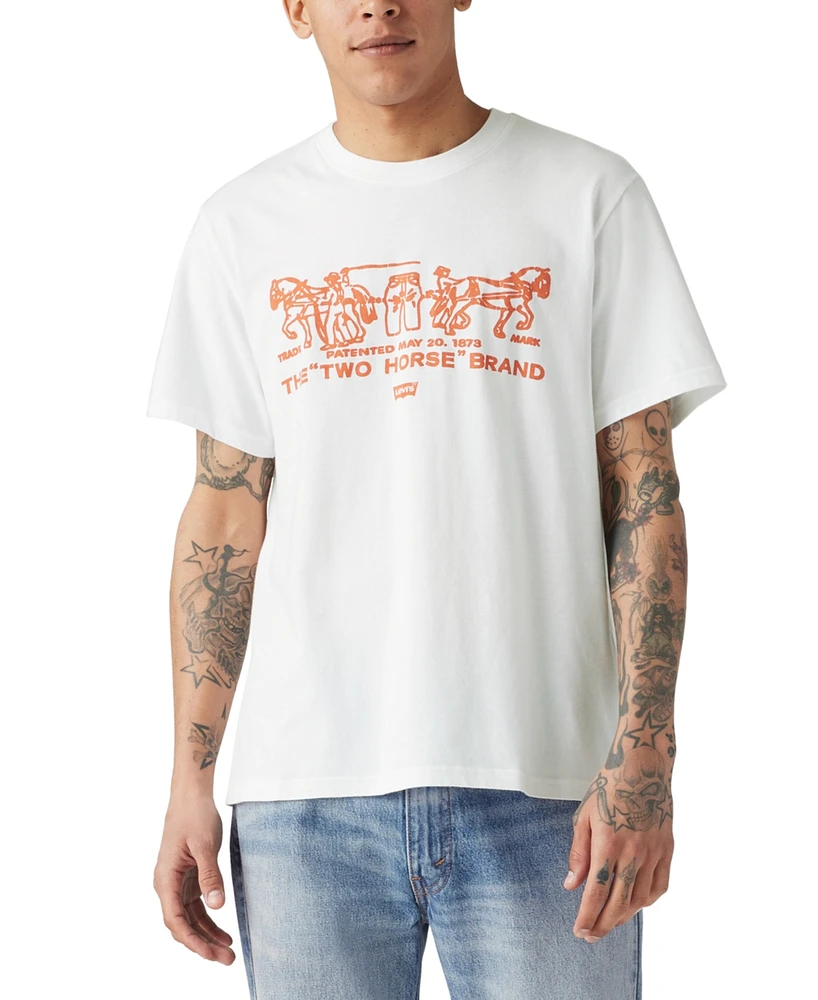 Levi's Men's Relaxed-Fit Minimalistic Two Horsepower Logo Graphic T-Shirt