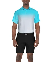 Pga Tour Men's Classic-Fit Stretch Performance Interlock Ombre Golf Polo Shirt