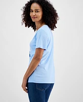 Holiday Lane Women's Sailboat Spirit Tee, Created for Macy's