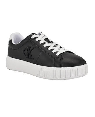 Calvin Klein Women's Alane Lace-Up Platform Casual Sneakers