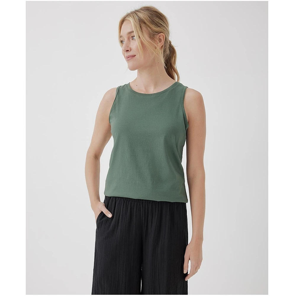 Pact Plus Cotton Softspun Crew Neck Tank