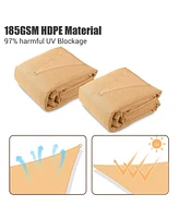 2 Pack Ft 97% Uv Block Triangle Sun Shade Sail Canopy Cover Net Outdoor Patio