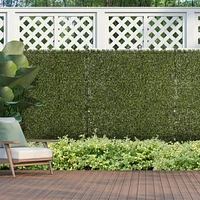 12 Boxwood Uv-Protected Panels, Green, Indoor/Outdoor