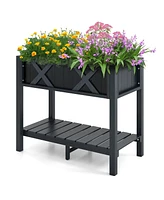 Slickblue Hips Raised Garden Bed Poly Wood Elevated Planter Box