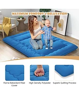 Slickblue Foldable Futon Mattress with Washable Cover and Carry Bag for Camping