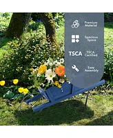 Slickblue Wooden Wagon Planter with 9 Magnetic Accessories for Garden Yard
