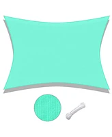 19x13 Ft 97% Uv Block Rectangle Hdpe Sun Shade Sail Canopy Cover Net Poolside