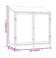 vidaXL Garden Shed Anthracite 40.2"x20.5"x44.1" Solid Wood Fir