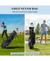 Slickblue Golf Stand Cart Bag with 4 Way Divider Carry Organizer Pockets