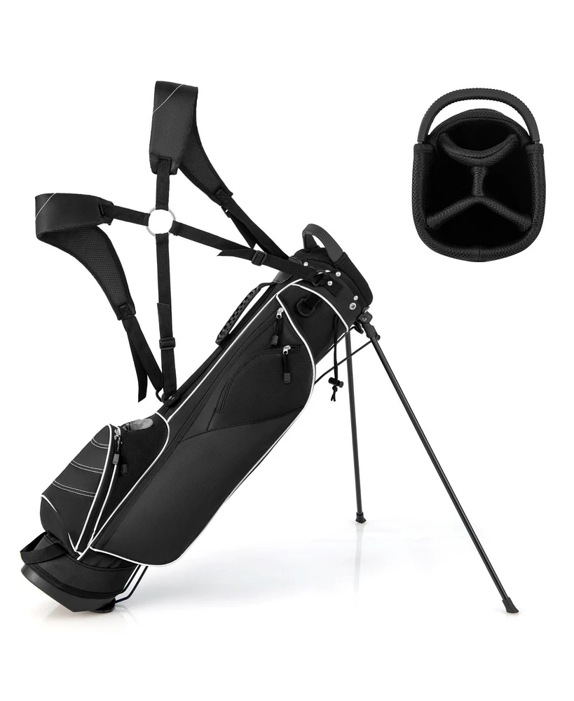 Slickblue Golf Stand Cart Bag with 4 Way Divider Carry Organizer Pockets