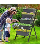 4 Ft Vertical Raised Garden Bed 5-Tier Planter Box