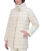 Tahari Women's Shine Collared Packable Puffer Coat