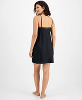 I.n.c. International Concepts Women's Satin Lace-Trim Chemise, Created for Macy's