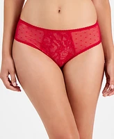 I.n.c. International Concepts Women's Lace Mesh-Panel Brief, Created for Macy's