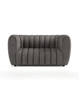 Lysander 63" Boucle Fabric Boho Loveseat