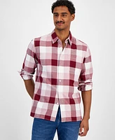 Sun + Stone Men's Burke Regular-Fit Plaid Button-Down Shirt, Created for Macy's