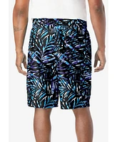 KingSize Big & Tall 8" Printed Cargo Swim Trunks