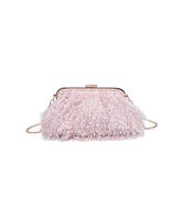 Eloquii Women's Plus Size Feathered Clutch