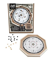 Family Games America Rustik 2-In-1 Deluxe Crokinole Checkers Strategy Games