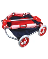 Lissi Dolls Navy Red Doll Pull Cart