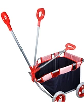 Lissi Dolls Navy Red Doll Pull Cart