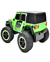 Toy Shock Jeep Wrangler Sahara Unlimited Green Rc Car