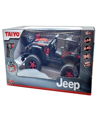 Toy Shock Jeep Black Wrangler Rubicon 2 Door Rc Car