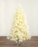 Nearly Natural 6ft. Artificial Off-White Pampas Grass Christmas Tree