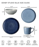 Denby Studio Blue 2-Pc. Ridged Mug Set