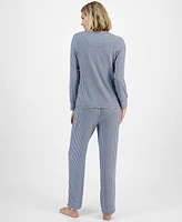 Charter Club Women's 2-Pc. Printed Long-Sleeve Packaged Pajamas Set, Created for Macy's