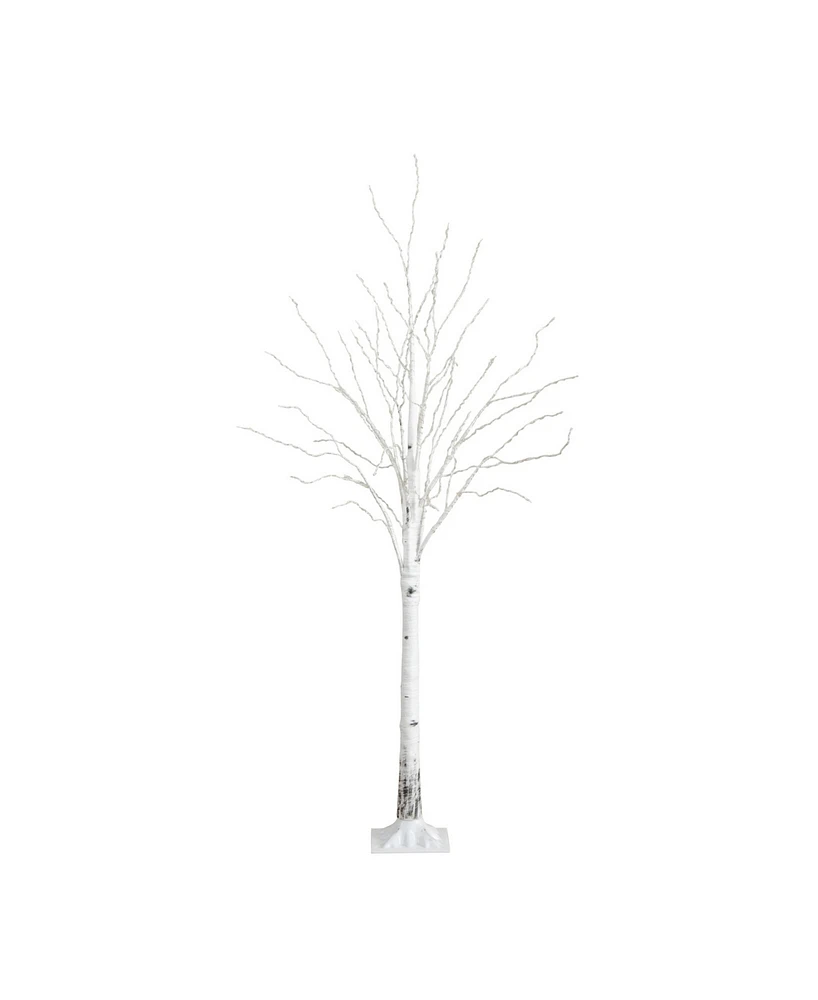 Nearly Natural 3ft. Pre-Lit Artificial White Birch Tree with 92 Warm White Led Lights