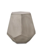 Simplie Fun Lightweight Concrete Geometric Side Table for Outdoor Spaces