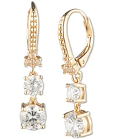 Marchesa Cubic Zirconia Double Drop Earrings