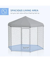 Streamdale Furniture Spacious Uv-Protected Dog Kennel with Easy Access and Steel Frame